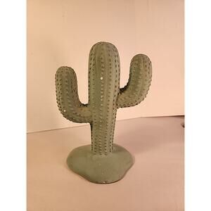 Vintage Southwestern Ceramic Saguaro Cactus Figurine Green 8"